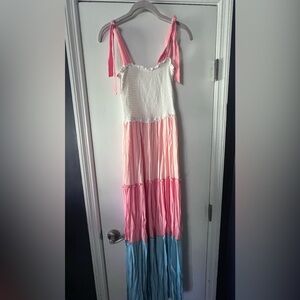BeBop White and Pink Dress